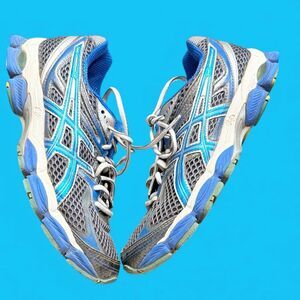 ASICS Blue & Gray IGS Athletic Shoes